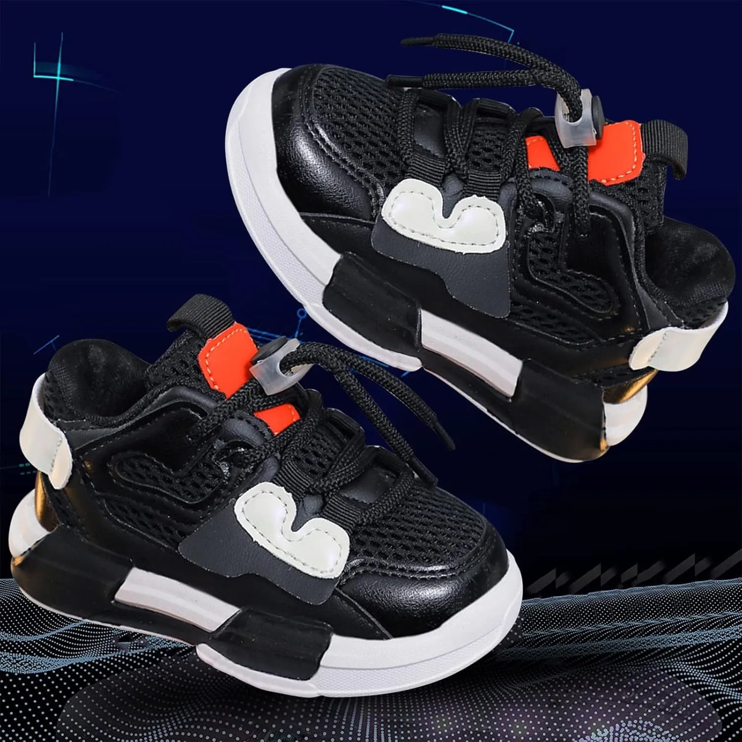 Toddler Boys Girls Lightweight Athletic Shoes Mesh Breathable Walking Sneakers Lace-up Soft Soles Sports Toddlers Babies