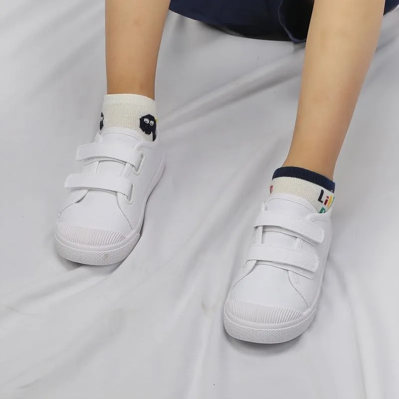 Toddler Boys Girls Slip On Canvas Sneakers Cartoon Dinasour Printed Little Kid Unisex Adjustable Strap Walking Shoes Lazy Shoes with Hook and Loops