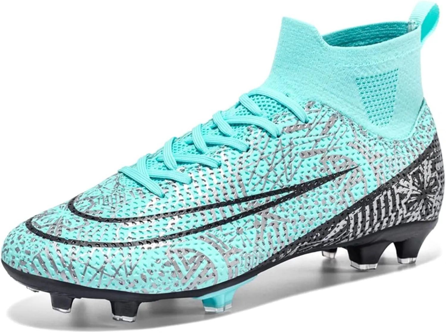 Tongzone Kids Soccer Cleats Boys Girls Indoor/Outdoor Trainning Shoes Athletic