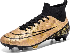 Tongzone Kids Soccer Cleats Boys Girls Indoor/Outdoor Trainning Shoes Athletic