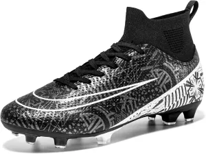 Tongzone Kids Soccer Cleats Boys Girls Indoor/Outdoor Trainning Shoes Athletic
