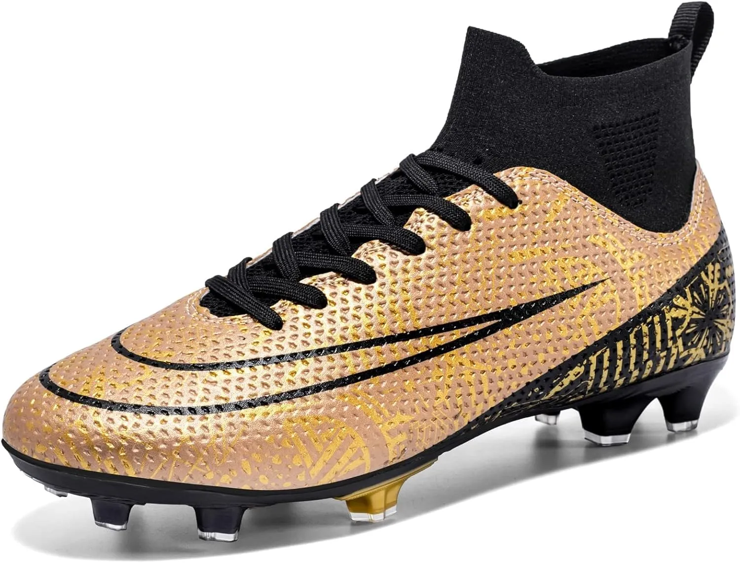 Tongzone Kids Soccer Cleats Boys Girls Indoor/Outdoor Trainning Shoes Athletic
