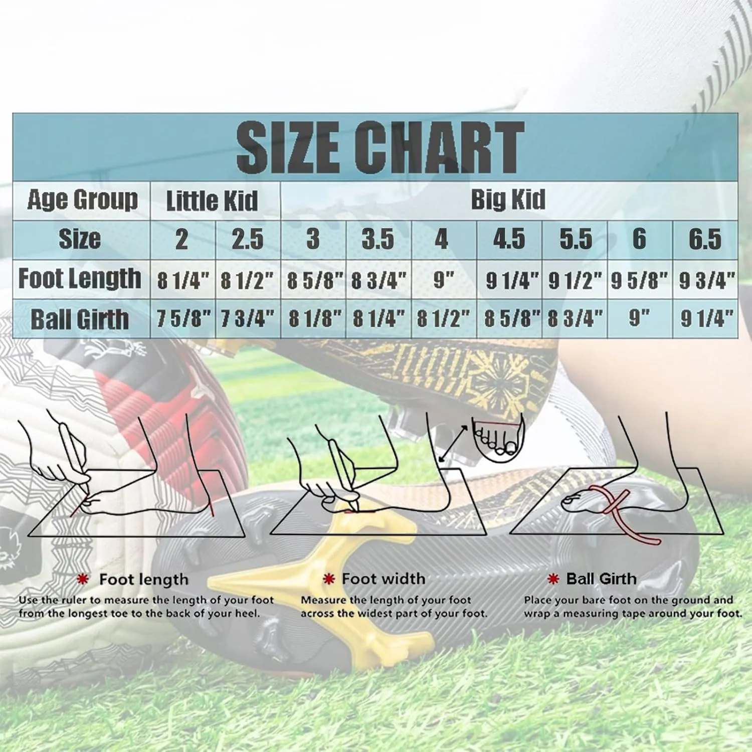 Tongzone Kids Soccer Cleats Boys Girls Indoor/Outdoor Trainning Shoes Athletic