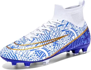 Tongzone Kids Soccer Cleats Boys Girls Indoor/Outdoor Trainning Shoes Athletic
