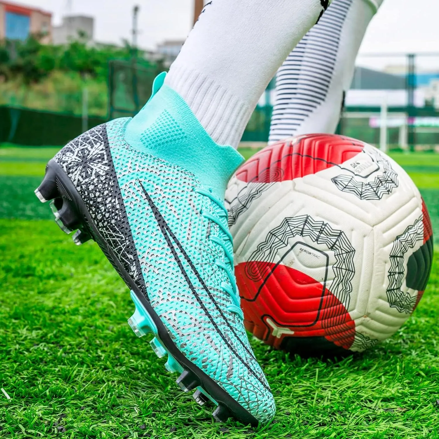 Tongzone Kids Soccer Cleats Boys Girls Indoor/Outdoor Trainning Shoes Athletic