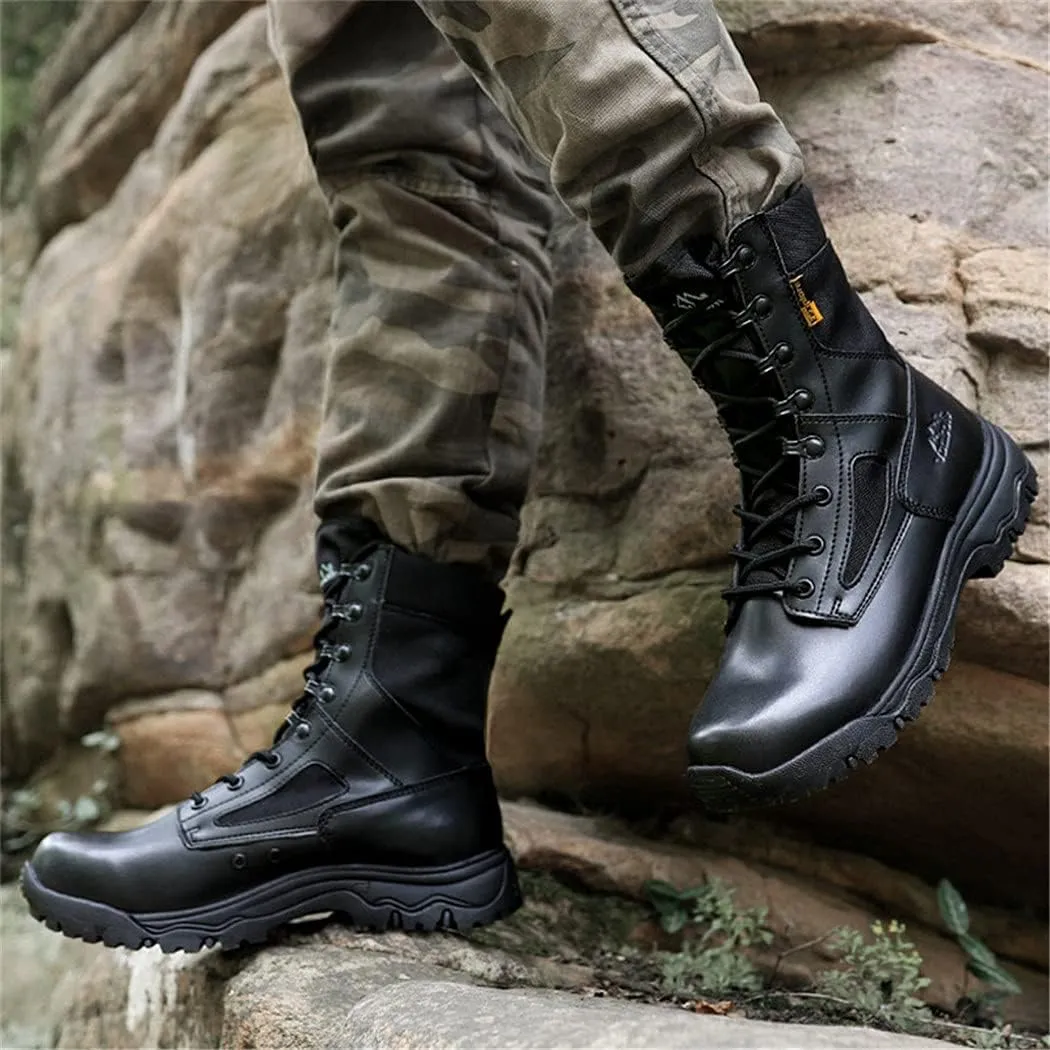 Ultralight Tactical Combat Boots, Mens Outdoor Military Training Shoes, Breathable Waterproof Hunting Climbing Boot