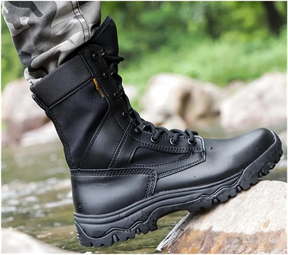 Ultralight Tactical Combat Boots, Mens Outdoor Military Training Shoes, Breathable Waterproof Hunting Climbing Boot