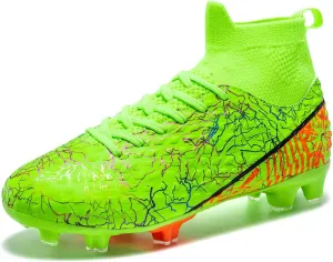 Unisex-Child Soccer Cleats Lightweight Training Football Cleats for Youth Futsal