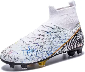 Unisex-Child Soccer Cleats Lightweight Training Football Cleats for Youth Futsal