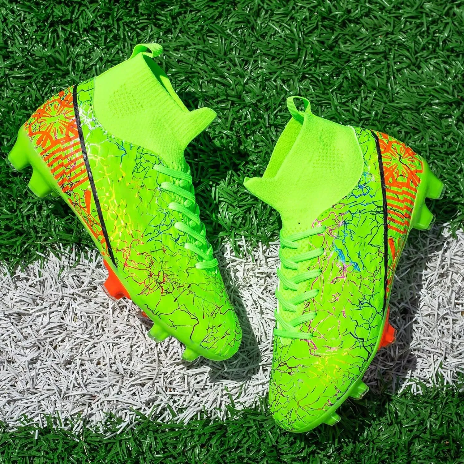 Unisex-Child Soccer Cleats Lightweight Training Football Shoes for Youth