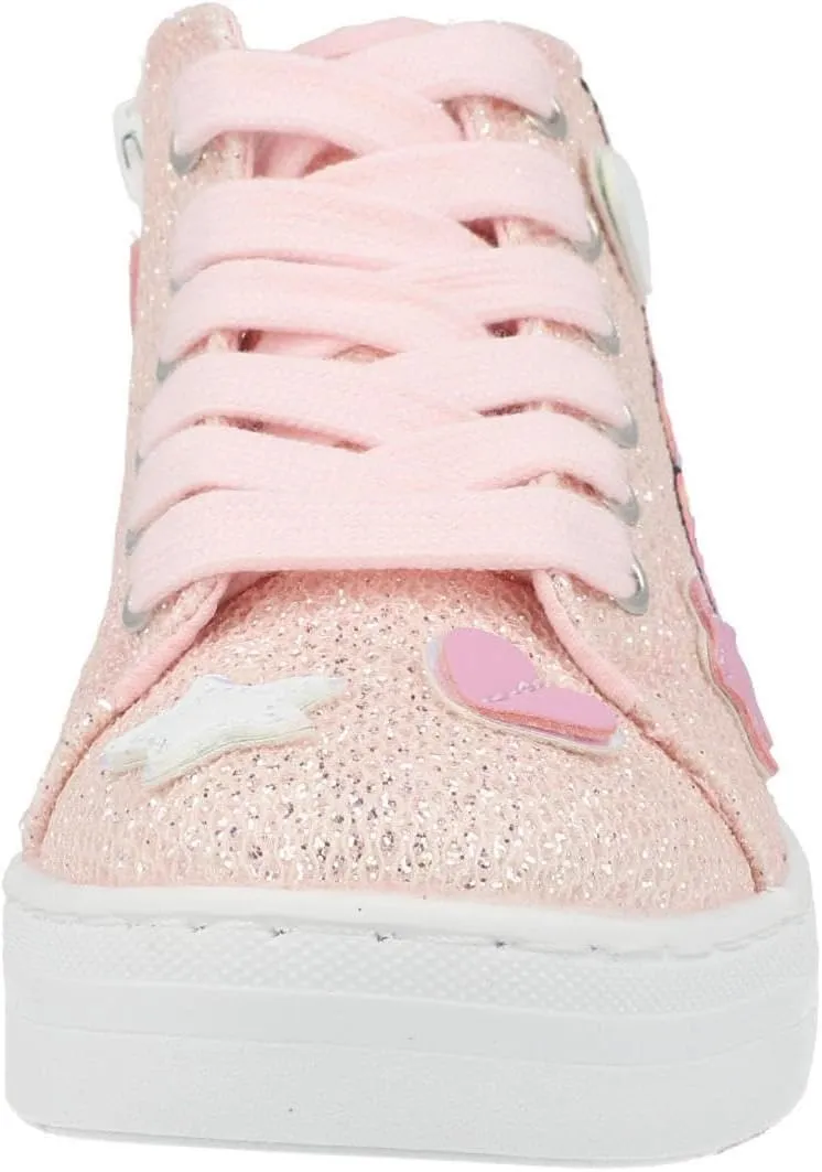 Victoria Sneakers Mesh Upper Pink Unicorn Design with Easy-Fit Zip for Girls