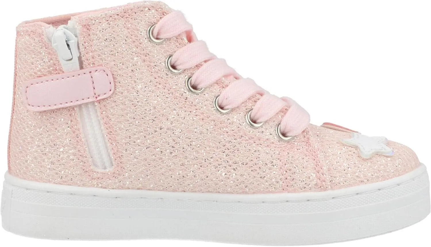 Victoria Sneakers Mesh Upper Pink Unicorn Design with Easy-Fit Zip for Girls