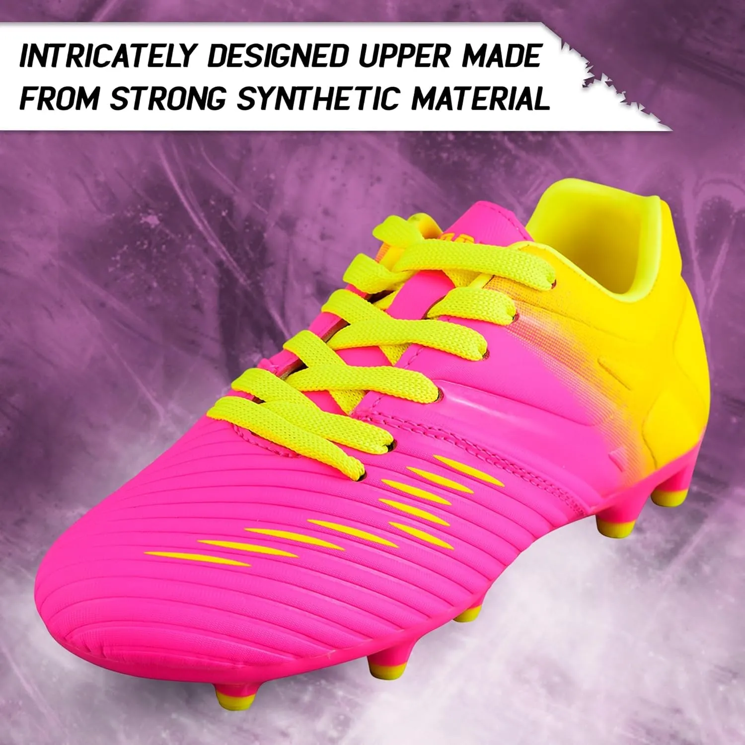 Vizari Liga FG Soccer Cleats for Kids | 100% Synthetic Football Cleats for Comfortable Wear | Water Resistant Two Tone Soccer Shoes with Anti-Stretch Lining for Flexible Indoor and Outdoor Play