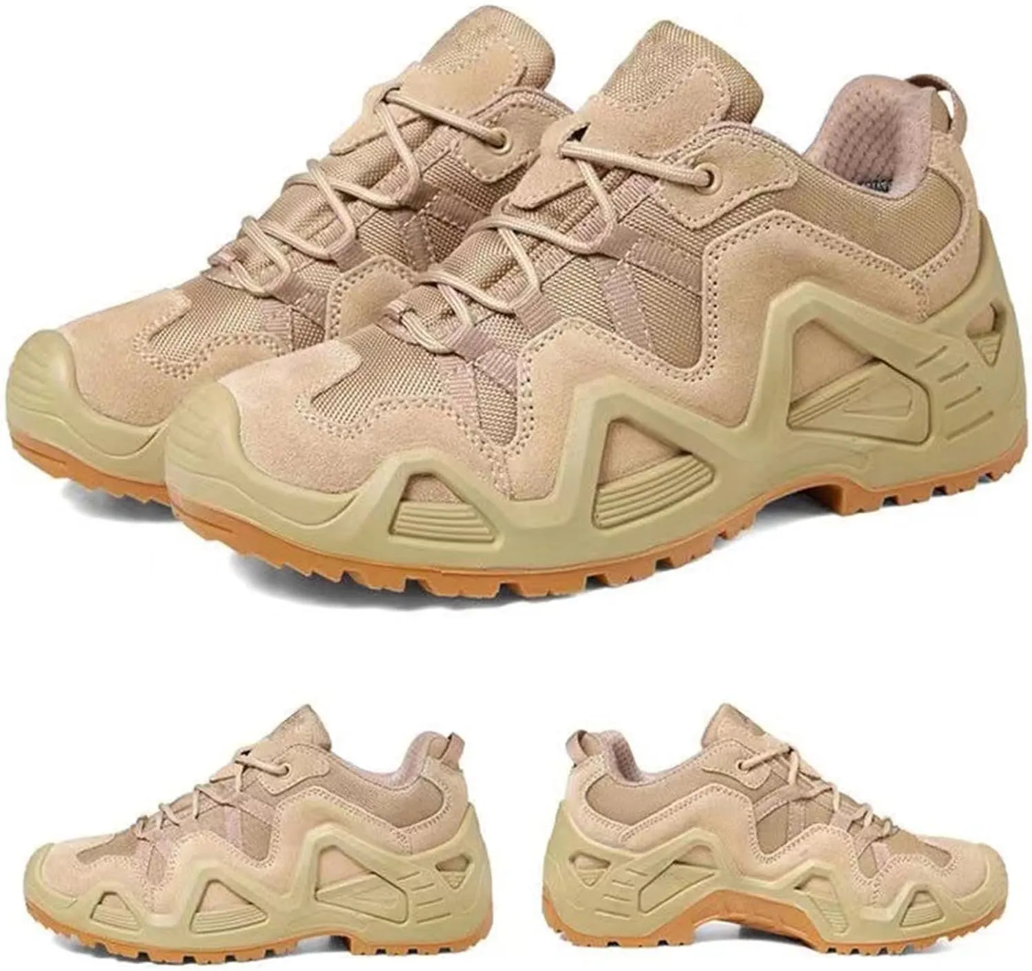 Waterproof Hiking Work Boots,Men's Tactical Boots,Lightweight Military Boots,Breathable Desert Boots,Low Cut Training Shoes,for Outdoor Hiking, Rock Climbing, Hunting Etc