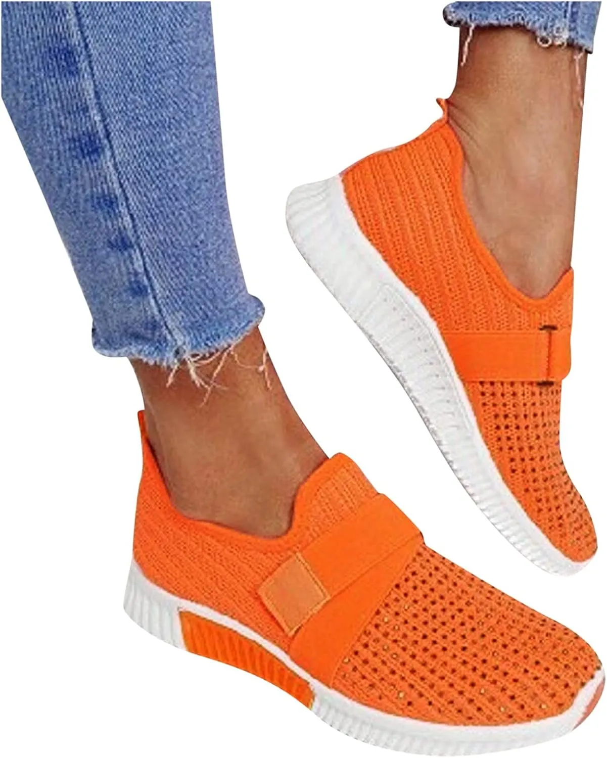 White Casual Sneakers for Women Trendy Zapatos Confortables para Mujer Nursing Shoes Women Comfortable White White Sneakers for Women Low Top 9.5 Wide Womens Non Slip Work Shoes