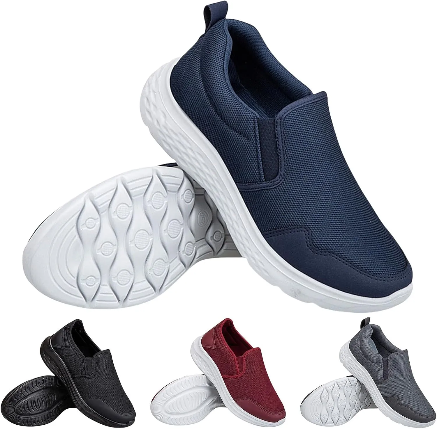 White Leather Sneakers for Women Ballet Flats Shoes for Women Men's Casual Slip-on Loafers Wide Toe Box Trendy Casual Black Loafers Women Wide with Black Sneakers for Women