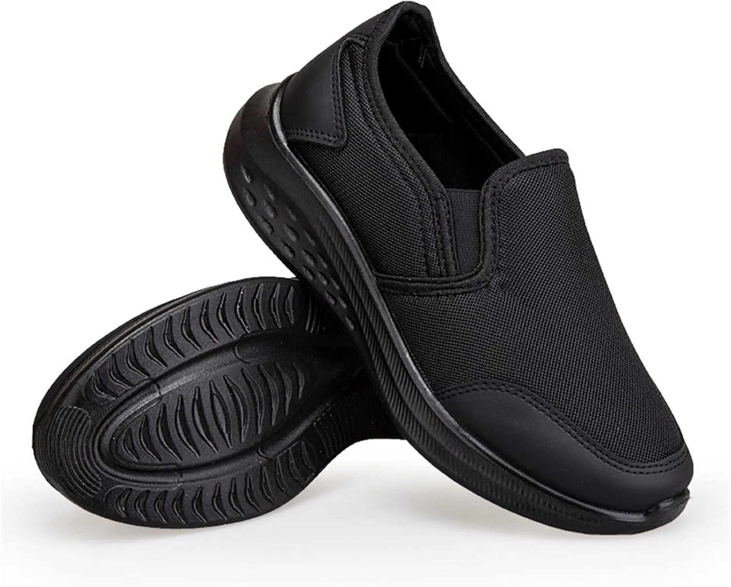 White Leather Sneakers for Women Ballet Flats Shoes for Women Men's Casual Slip-on Loafers Wide Toe Box Trendy Casual Black Loafers Women Wide with Black Sneakers for Women
