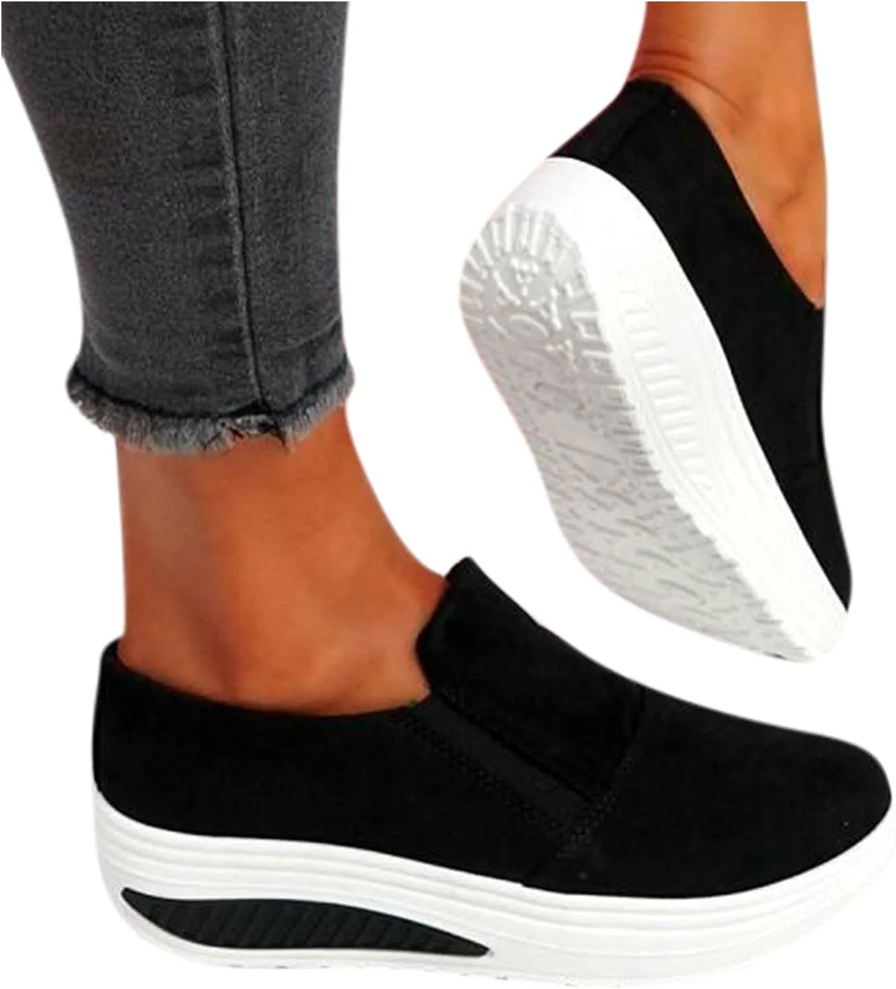 White Sneakers for Women Wide Toe Box Zapatos De Fiesta para Mujer Elegantes Comodos Trendy Walking Shoes for Women 2023 Womens White Platform Sneakers Zapatos Antideslizante para Mujeres