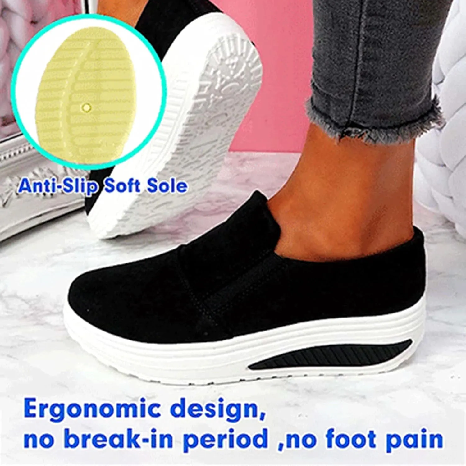 White Sneakers for Women Wide Toe Box Zapatos De Fiesta para Mujer Elegantes Comodos Trendy Walking Shoes for Women 2023 Womens White Platform Sneakers Zapatos Antideslizante para Mujeres