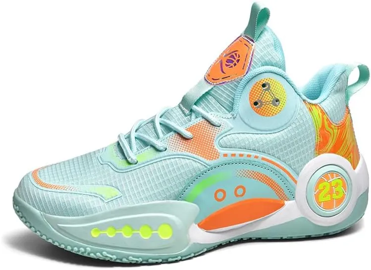 Women Men Basketball Shoes Breathable Non Slip Sneakers Unisex High Top Ultra-Light Fashion Outdoor Sports Shoes