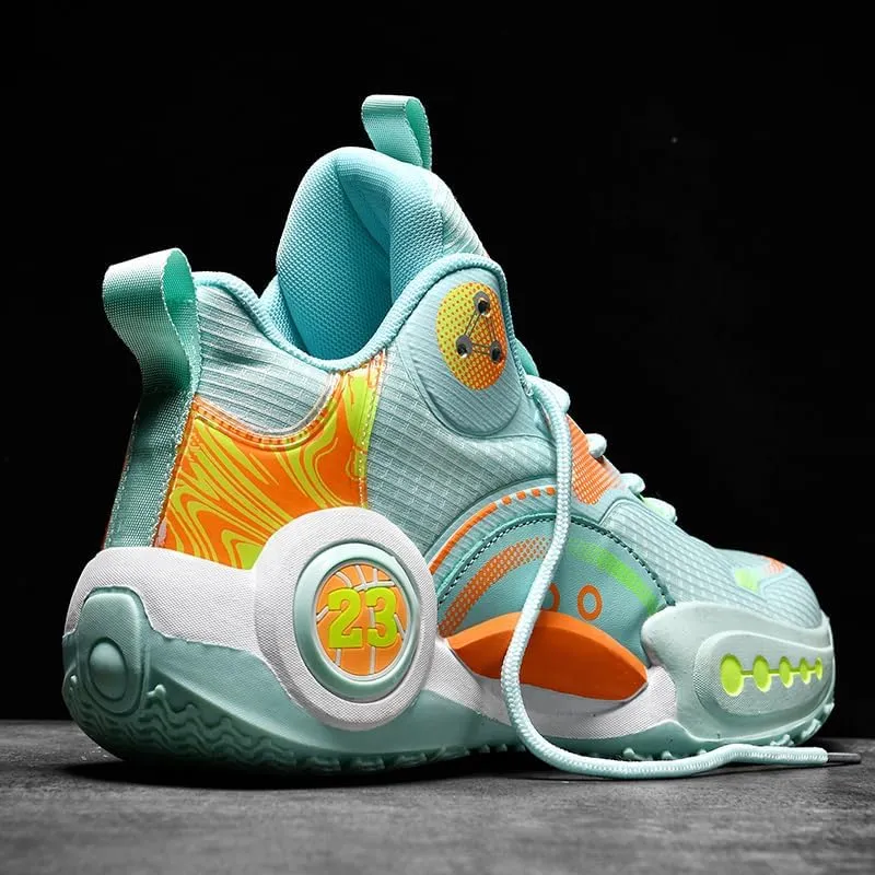 Women Men Basketball Shoes Breathable Non Slip Sneakers Unisex High Top Ultra-Light Fashion Outdoor Sports Shoes