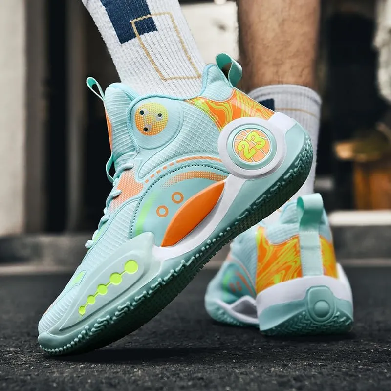 Women Men Basketball Shoes Breathable Non Slip Sneakers Unisex High Top Ultra-Light Fashion Outdoor Sports Shoes