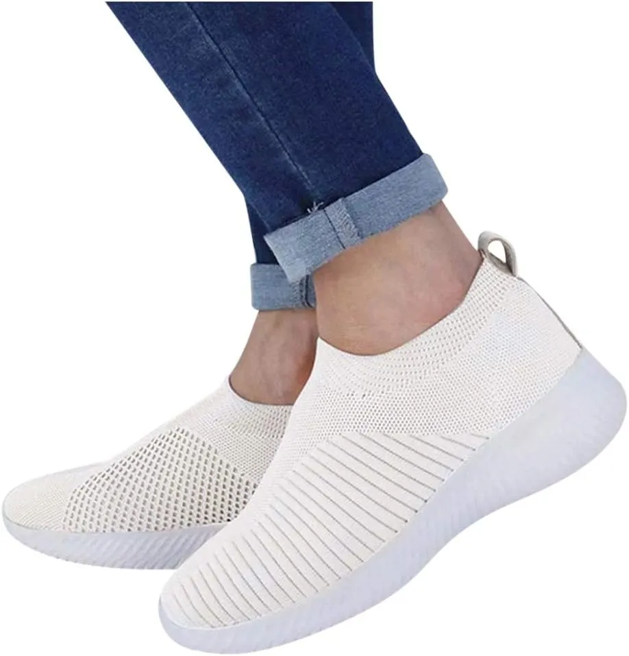 Women Running Shoes Lightweight Tennis Shoes Non Slip Running Shoes for Men Walking Shoes Casual Wedge Sneakers White Tennis Shoe Loafers Shoe