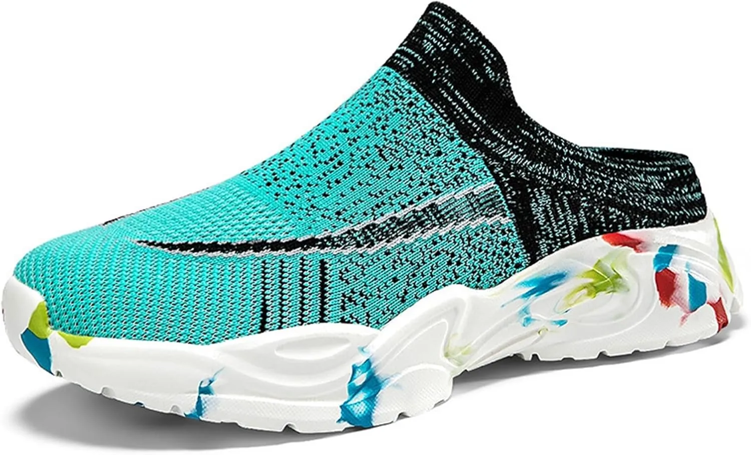 Women's Backless Walking Sneakers Summer Slip-on Mens Dress Shoes Wide Casual Black Shoes Casual Sneakers Steel Toe Tennis Shoe Cross Trainer Shoe