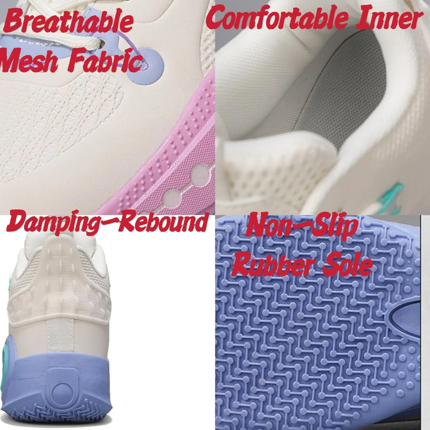 Womens Breathable Mesh Lace Up Basketball Shoes with Arch Support Lightweight Non-Slip High Top Sneakers Running Walking Tennis Shoes