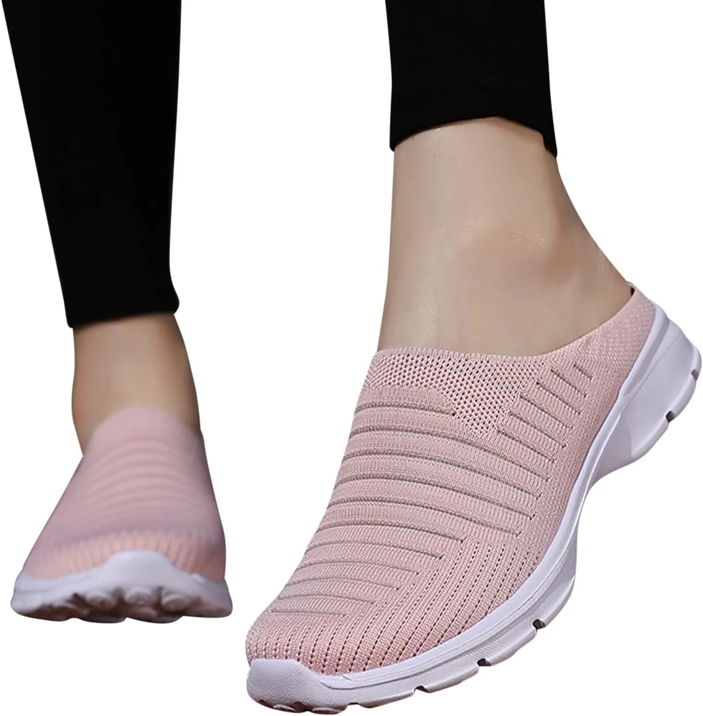 Womens Breathable Mesh Walking Mules Sneakers Tennis Shoes Men Food Service Shoes Dressy Casual Waterproof Sneakers Steel Toe Tennis Shoe Cross Trainer Shoe