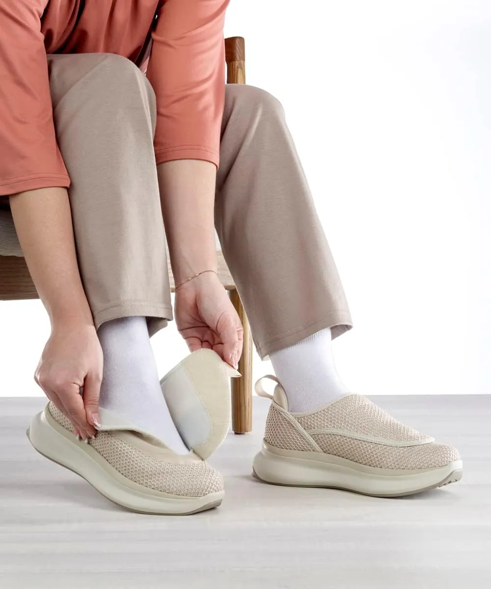 Women’s Extra Wide Comfort Shoes with Easy Closures for Adjustable Fit