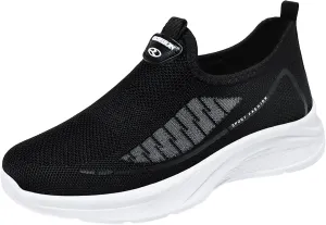 Womens Fashion Sneakers Size 10.5 Women's Wide Width Athletic Walking Shoes Womens Running Sneakers Wide Womens Walking Shoes Slip On Sneakers Pull On Sneakers Womens All Black