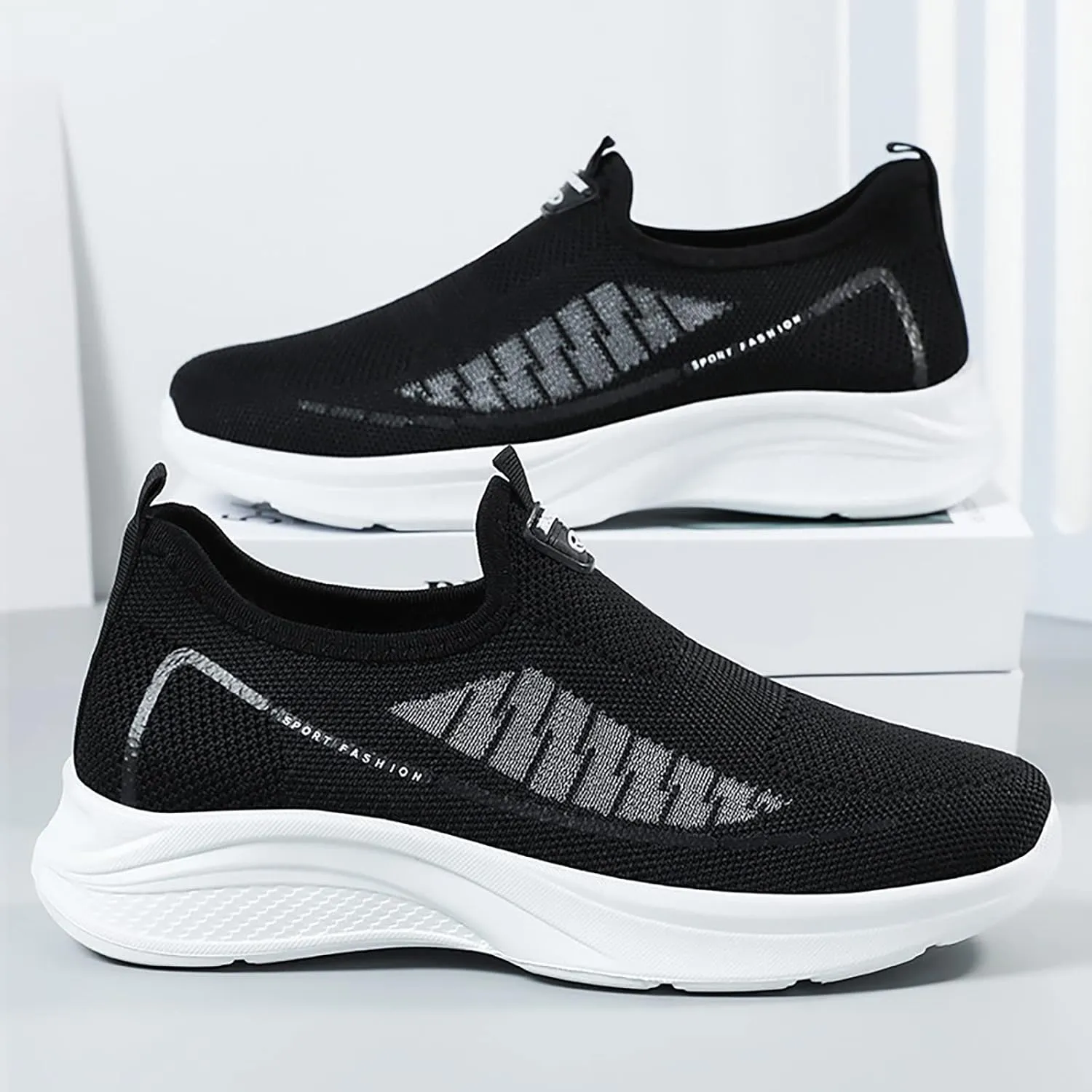 Womens Fashion Sneakers Size 10.5 Women's Wide Width Athletic Walking Shoes Womens Running Sneakers Wide Womens Walking Shoes Slip On Sneakers Pull On Sneakers Womens All Black