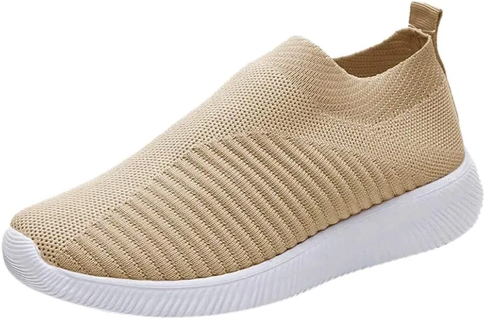 Womens Ladies Walking Running Shoes Slip On Lightweight Mens Dress Shoes Food Service Casual Dress Shoes Women Shoes Sneakers Tennis Shoe White Loafers