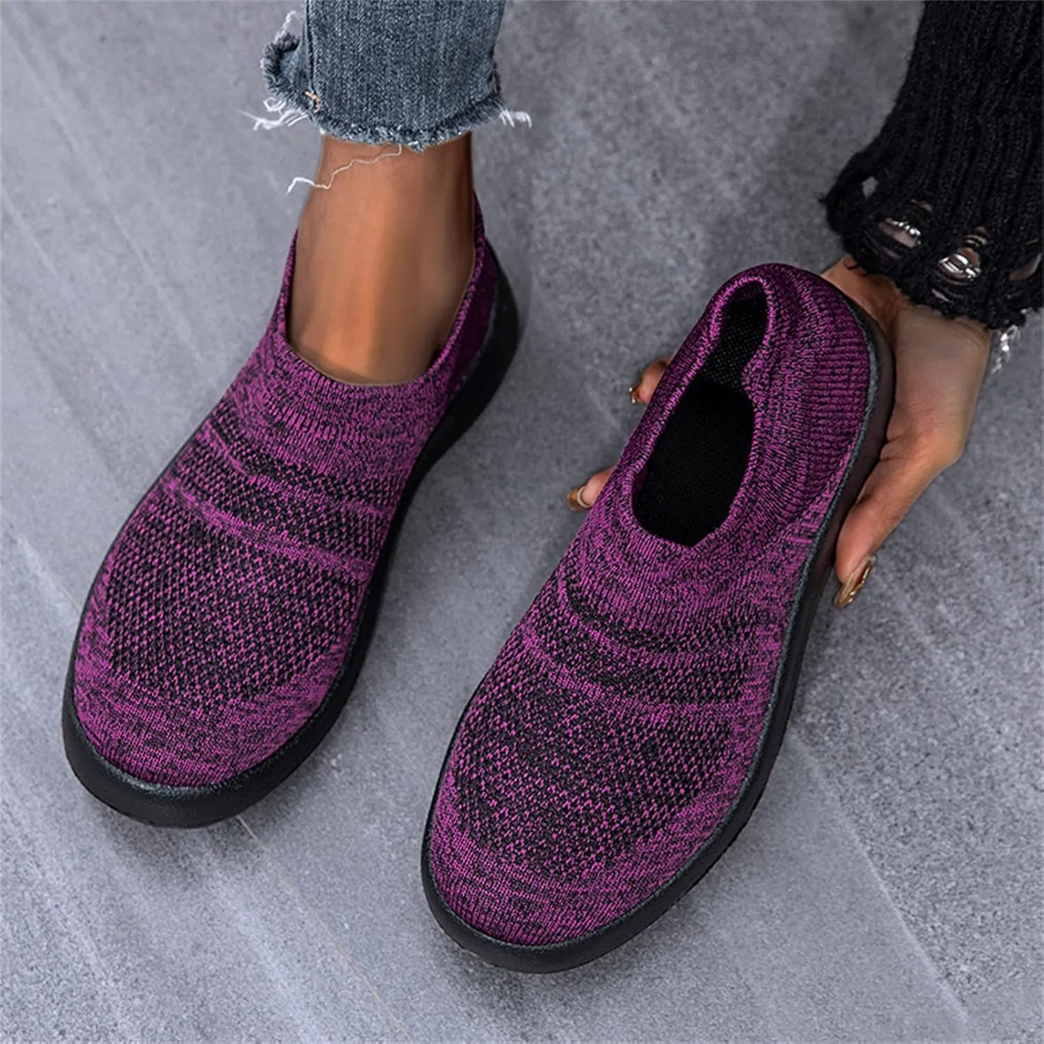 Womens Ladies Walking Running Shoes Slip On Lightweight Tennis Shoes Men Mesh Women Casual Shoes Men Shoes Sneakers Red Tennis Shoe Loafers Shoe