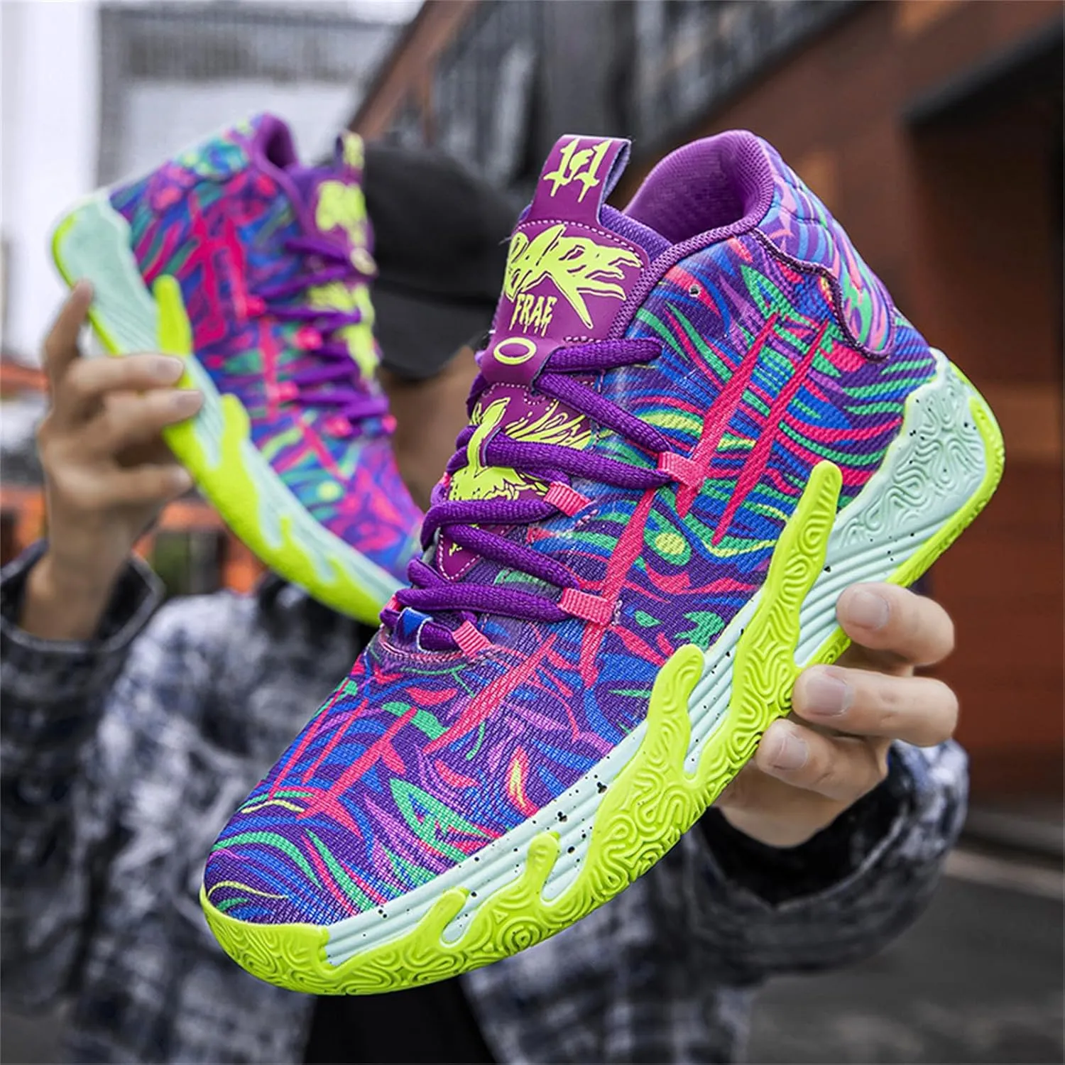 Womens Lightweight Lace Up High Top Fashion Basketball Shoes Soft Non-Slip Running Tennis Volleyball Sneakers Classic Sports Shoes