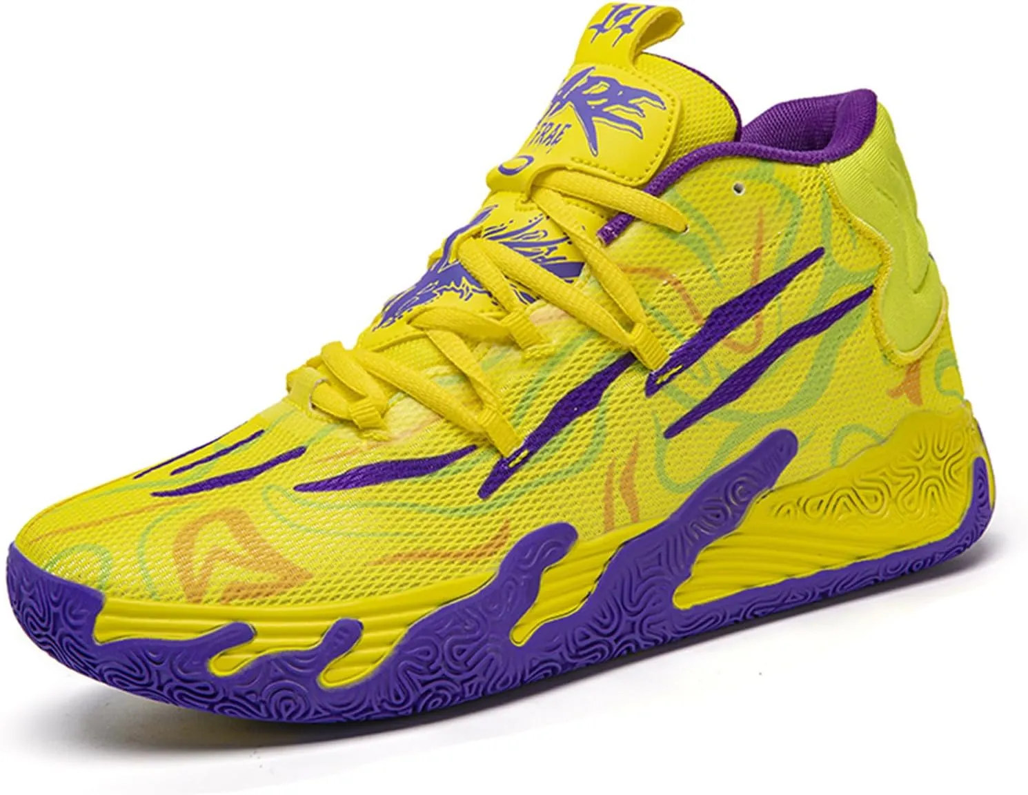 Womens Lightweight Lace Up High Top Fashion Basketball Shoes Soft Non-Slip Running Tennis Volleyball Sneakers Classic Sports Shoes