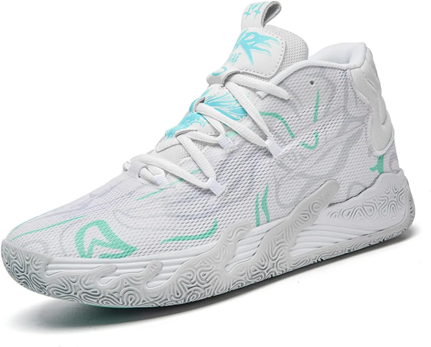 Womens Lightweight Lace Up High Top Fashion Basketball Shoes Soft Non-Slip Running Tennis Volleyball Sneakers Classic Sports Shoes
