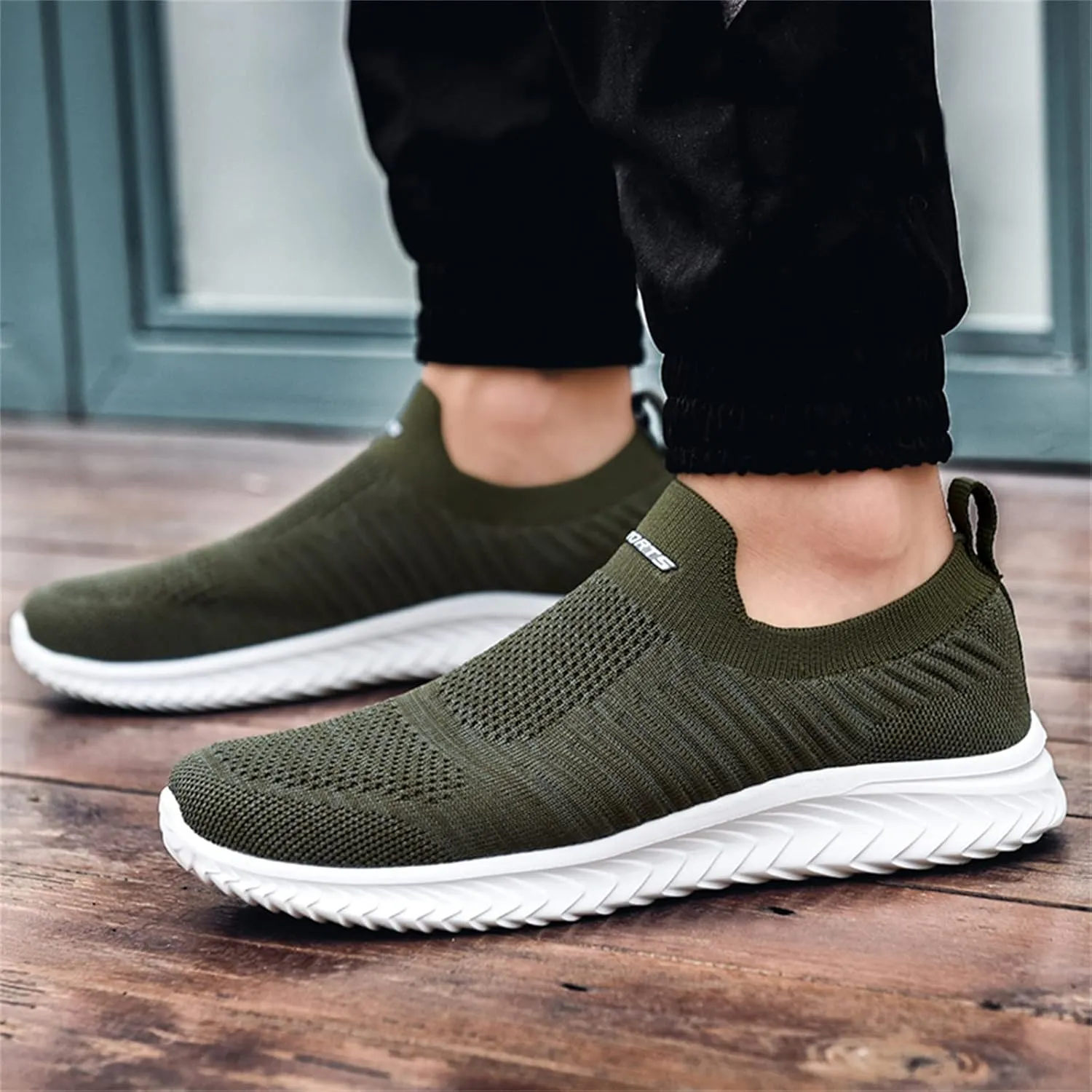 Women's Lightweight Slip On Walking Running Shoes Non Slip Work Shoes Women Slip On Men's Casual Dress Shoes Chunky Sneakers White Tennis Shoe White Loafers