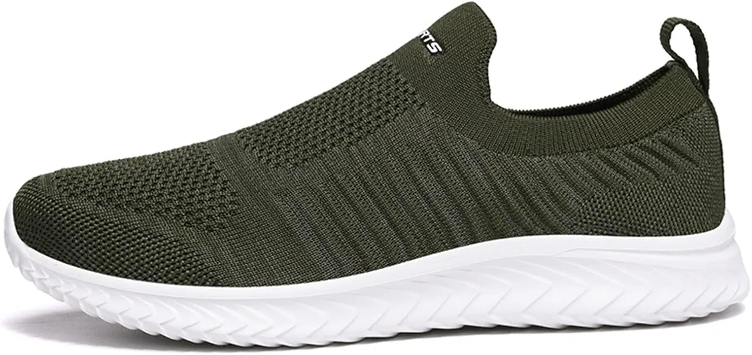 Women's Lightweight Slip On Walking Running Shoes Non Slip Work Shoes Women Slip On Men's Casual Dress Shoes Chunky Sneakers White Tennis Shoe White Loafers