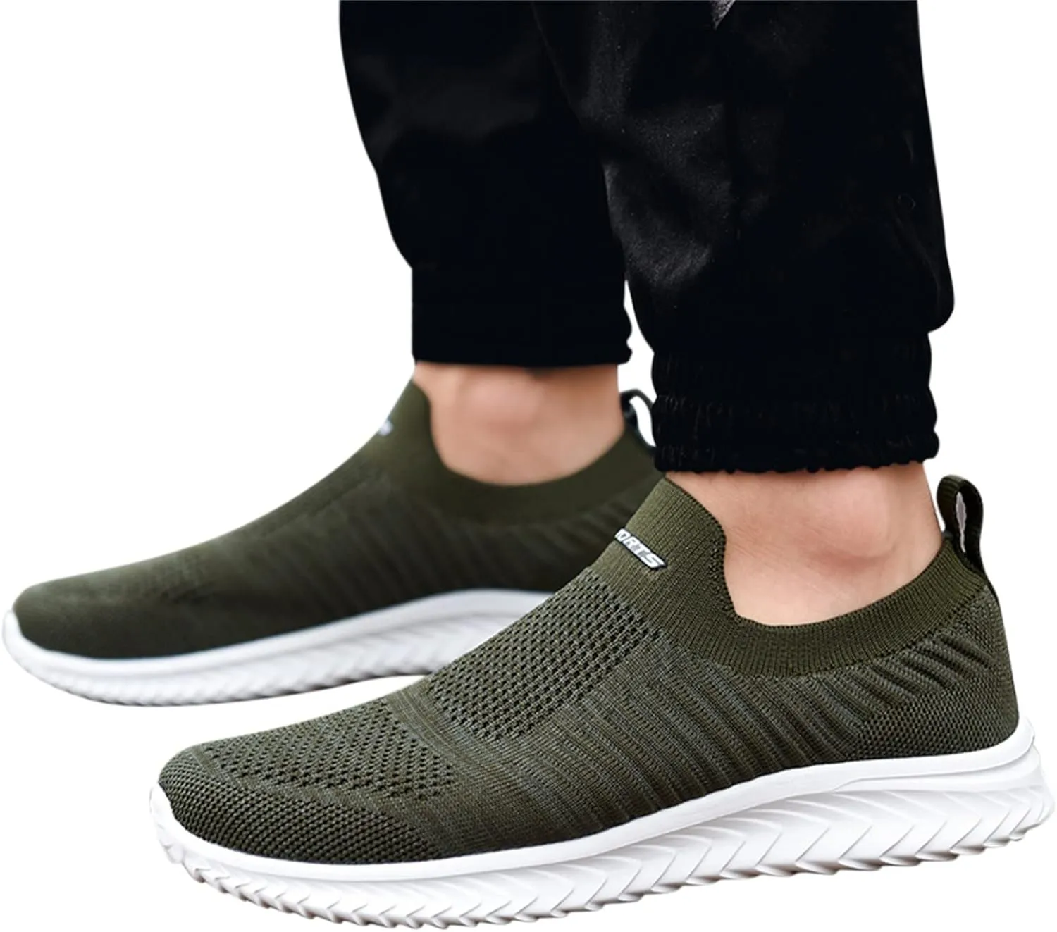 Women's Lightweight Slip On Walking Running Shoes Non Slip Work Shoes Women Slip On Men's Casual Dress Shoes Chunky Sneakers White Tennis Shoe White Loafers
