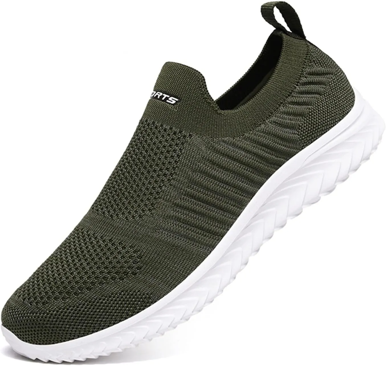Women's Lightweight Slip On Walking Running Shoes Non Slip Work Shoes Women Slip On Men's Casual Dress Shoes Chunky Sneakers White Tennis Shoe White Loafers