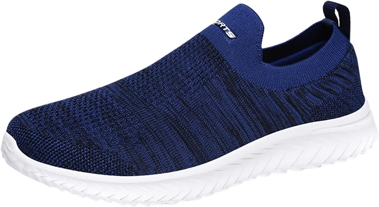 Women's Lightweight Slip On Walking Running Shoes Womens Tennis Shoes Mesh Casual Black Shoes Platform Sneakers Black Tennis Shoe Loafers Shoe