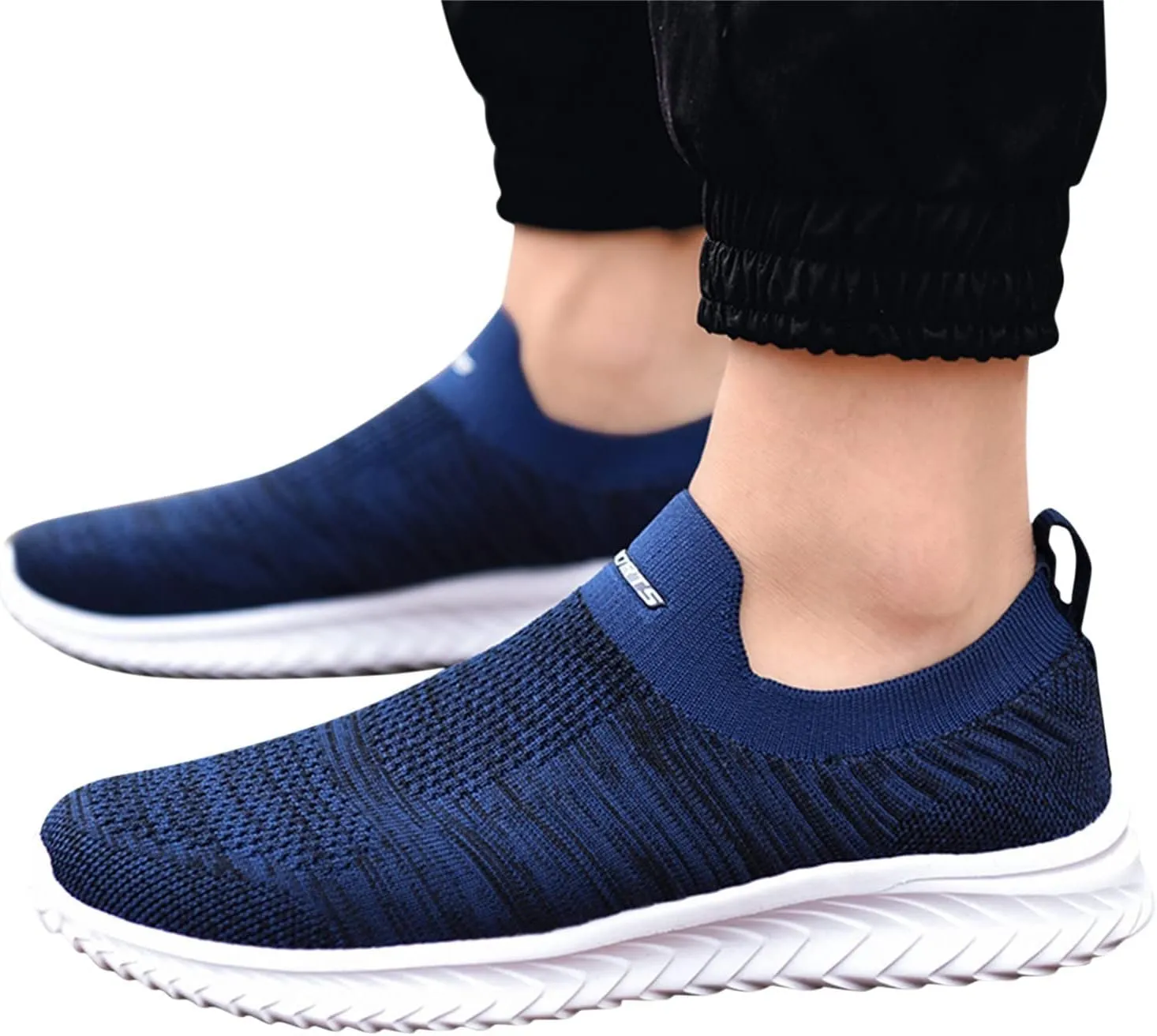 Women's Lightweight Slip On Walking Running Shoes Womens Tennis Shoes Mesh Casual Black Shoes Platform Sneakers Black Tennis Shoe Loafers Shoe