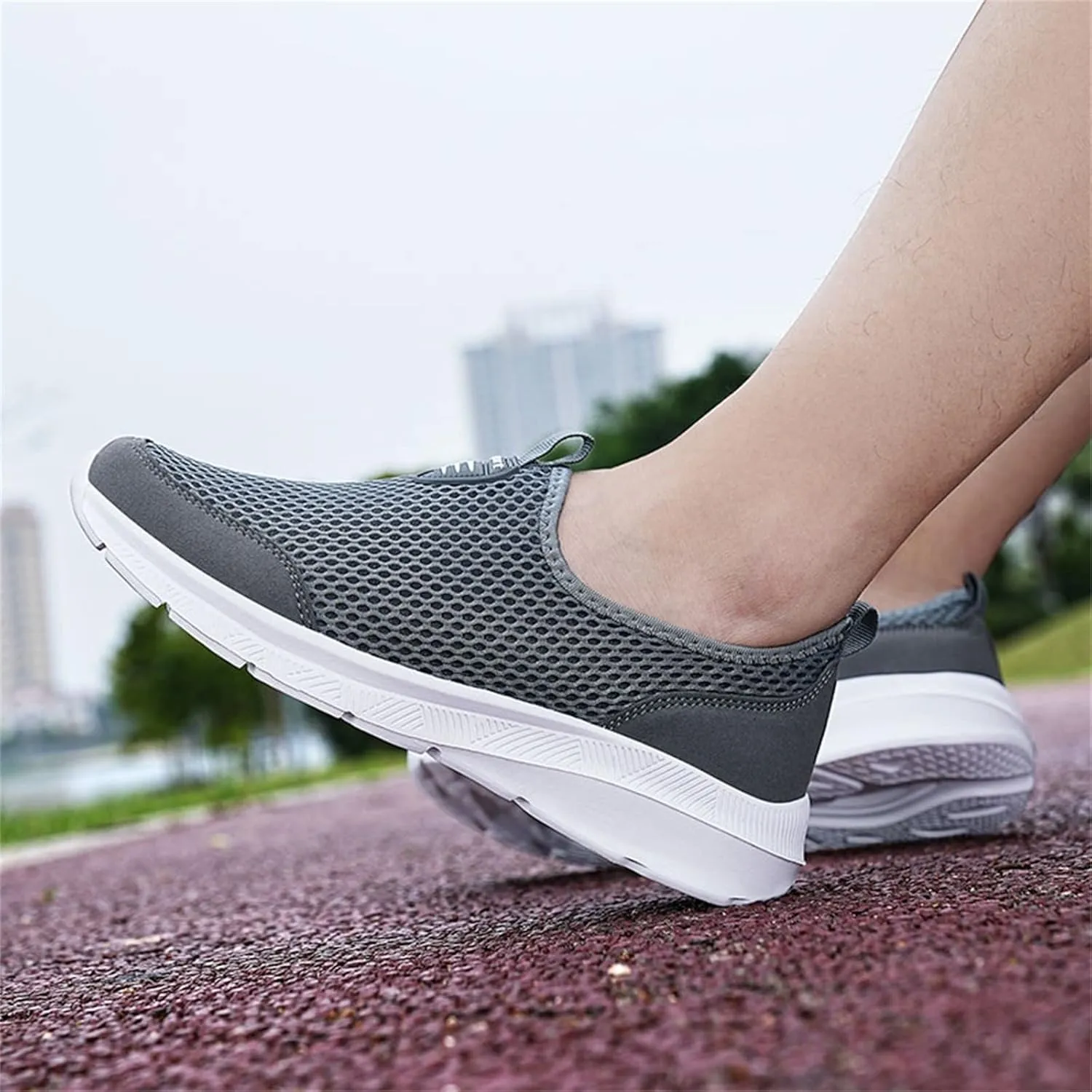 Womens Non Slip Work Shoes Slip On Water Resistant Walking Shoes Women Arch Support Dressy Casual Shoes Chunky Sneakers Red Tennis Shoe Loafers Shoe