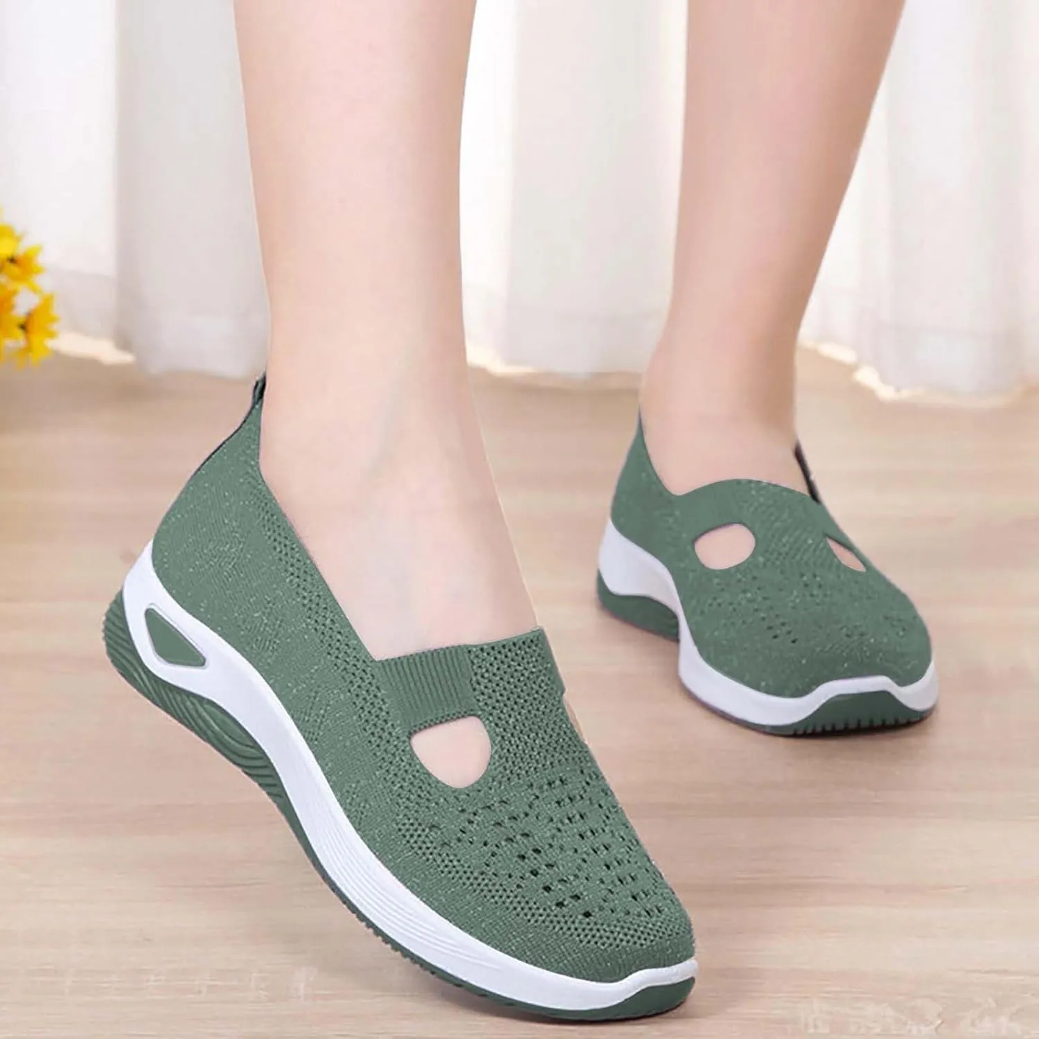 Women's Shoes Casual Dressy Platform Loafers for Women Wide Wide Toe Box Trendy CasualLightweight Breathable Christmas Shoes Men Womens Casual Shoe
