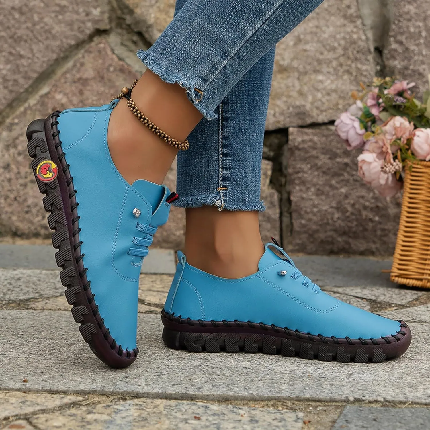 Womens Shoes FlatsWomens White Sneakers Wide Width Loafers for Women Flat Bottom Fashion Christmas Sneakers for Women 2024 Wide Toe Box Trendy Casual
