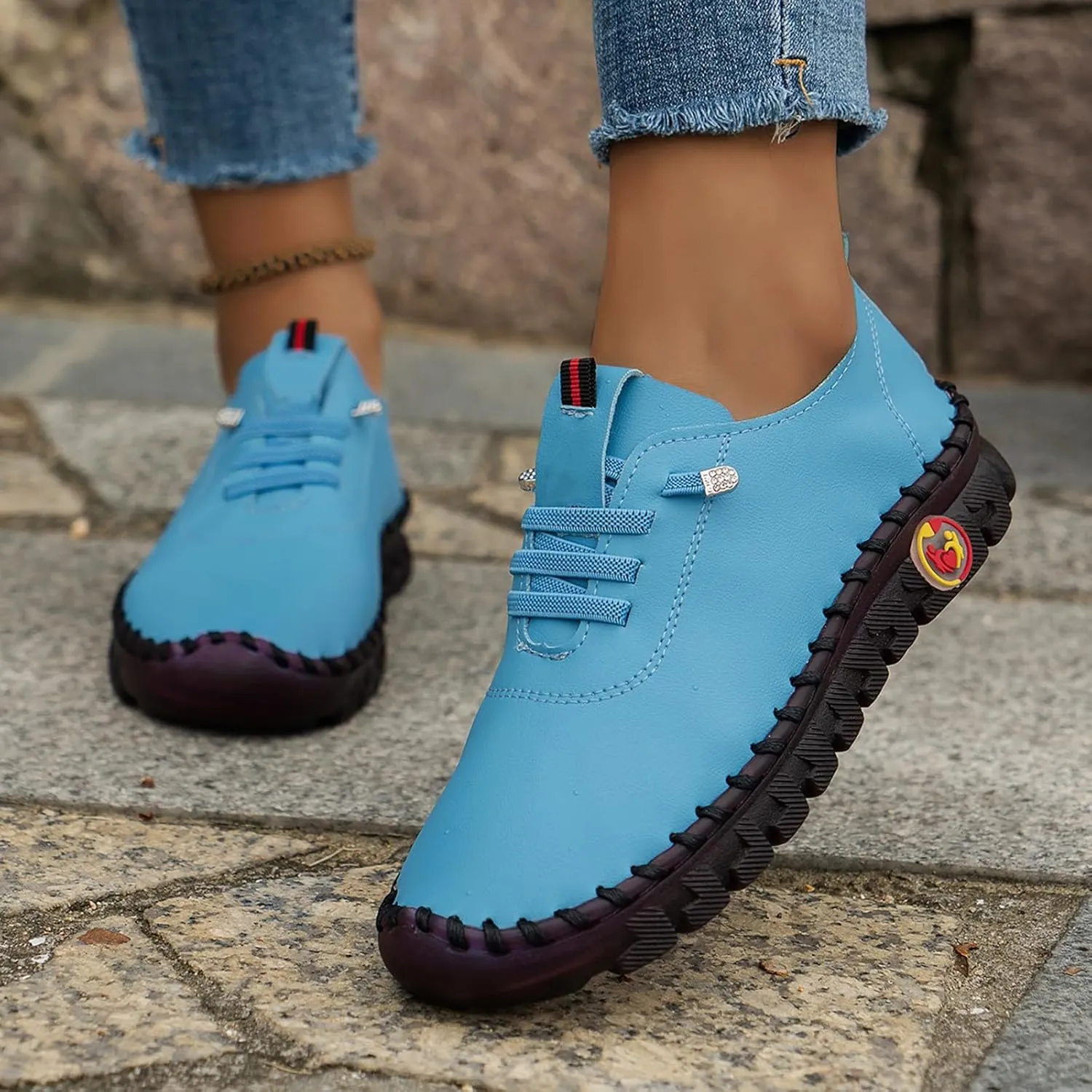 Womens Shoes FlatsWomens White Sneakers Wide Width Loafers for Women Flat Bottom Fashion Christmas Sneakers for Women 2024 Wide Toe Box Trendy Casual