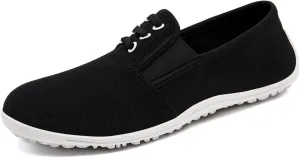 Women's Slip On Canvas Sneakers Low Top Casual Walking Shoes Classic Comfort Flat Barefoot Minimalist Shoes Zero Drop Wide Width Fashion Sneaker