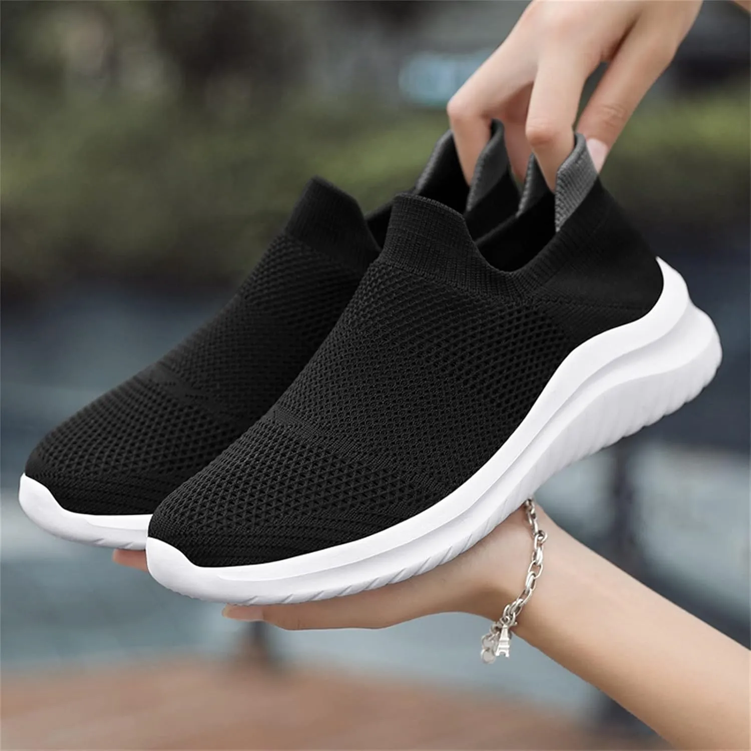 Women's Slip-on Shoes Wide Width Sneakers Hands Free Mens Running Shoes Walking Casual Tennis Shoes High Top Sneakers Red Tennis Shoe Loafers Dress Shoe